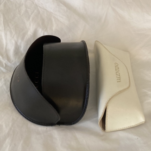 Gucci Black sunglass case & White Valentino sunglass eyeglass case. SET OF 2 - Picture 13 of 16